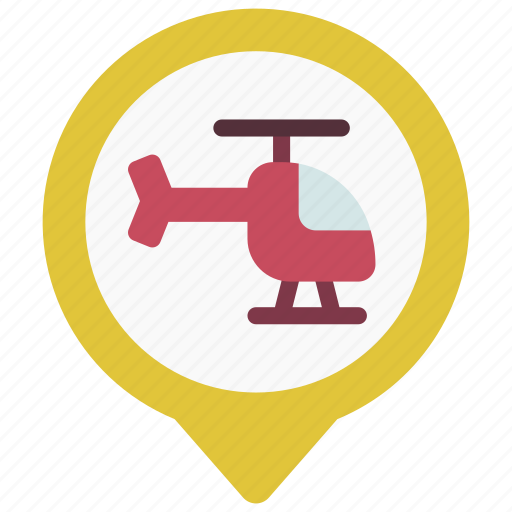 Helicopter, maps, gps, point, transport icon - Download on Iconfinder