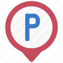parking, maps, gps, point, park