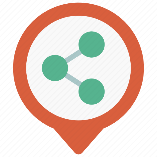 Share, maps, gps, point, sharing icon - Download on Iconfinder
