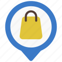 shopping, bag, maps, gps, point, mall