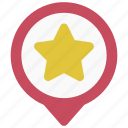 starred, maps, gps, point, star