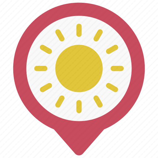 Sunny, maps, gps, point, sun icon - Download on Iconfinder