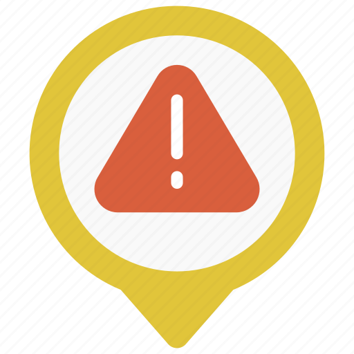 Warning, maps, gps, point, error icon - Download on Iconfinder