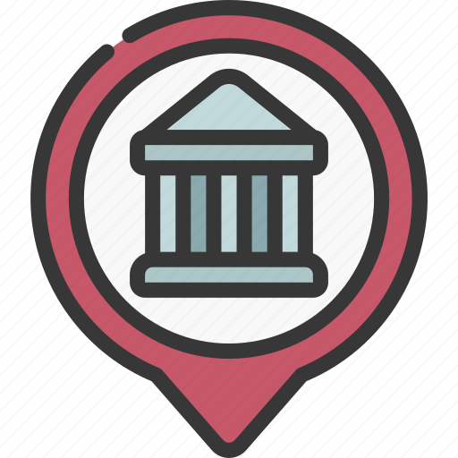 Bank, maps, gps, point, banking icon - Download on Iconfinder