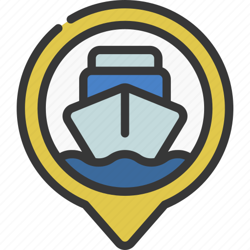 Boat, maps, gps, point, dock icon - Download on Iconfinder