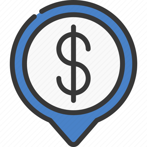 Dollars, maps, gps, point, money icon - Download on Iconfinder