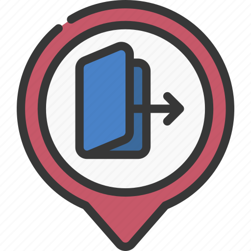 Exit, maps, gps, point, door icon - Download on Iconfinder