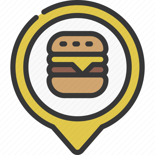 Fast, food, maps, gps, point, burger icon - Download on Iconfinder