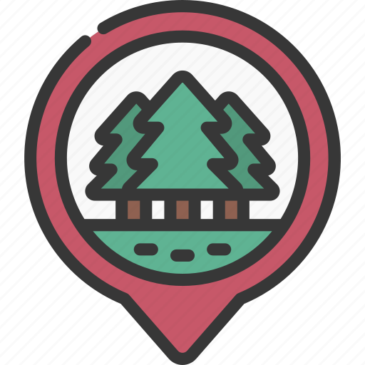 Forest, maps, gps, point, trees icon - Download on Iconfinder