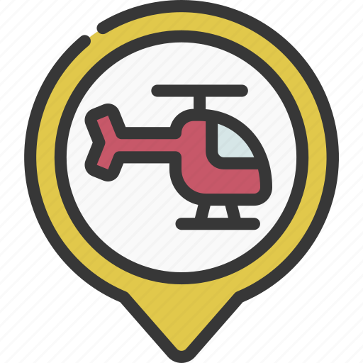 Helicopter, maps, gps, point, transport icon - Download on Iconfinder