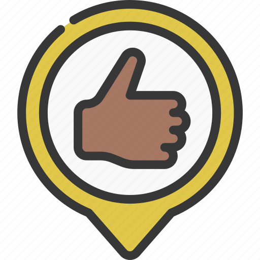Like, thumbs, up, maps, gps, point icon - Download on Iconfinder