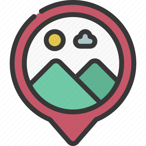 Mountains, maps, gps, point, hiking icon - Download on Iconfinder