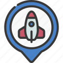 rocket, launch, maps, gps, point, space