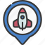 rocket, launch, maps, gps, point, space 