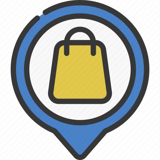 Shopping, bag, maps, gps, point, mall icon - Download on Iconfinder