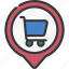 shopping, cart, maps, gps, point, checkout 
