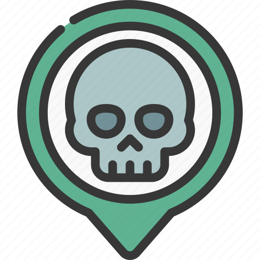 Skull, maps, gps, point, grave icon - Download on Iconfinder