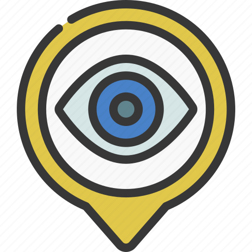 Visible, maps, gps, point, vision, eye icon - Download on Iconfinder