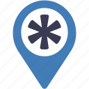 asterix, asterix location, location, pin, pointer, marker, navigation