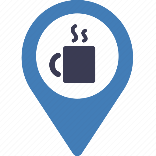 Beverage, address, cafeteria, coffee, destination, map, pin icon - Download on Iconfinder