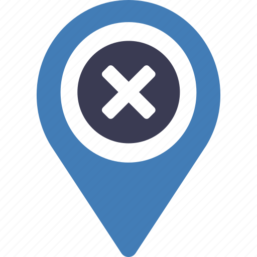 Delete, location, map, remove, close, pin icon - Download on Iconfinder