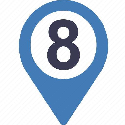 Eight, formula, location, number, track, navigation icon - Download on Iconfinder