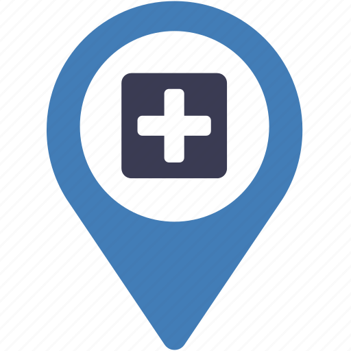 Hospital, location, map, pin, marker, navigation, gps icon - Download on Iconfinder