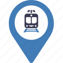 railway station, train, station, location, pin, placeholder, map