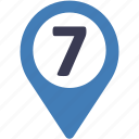 seven, formula, location, number, track, navigation, pin