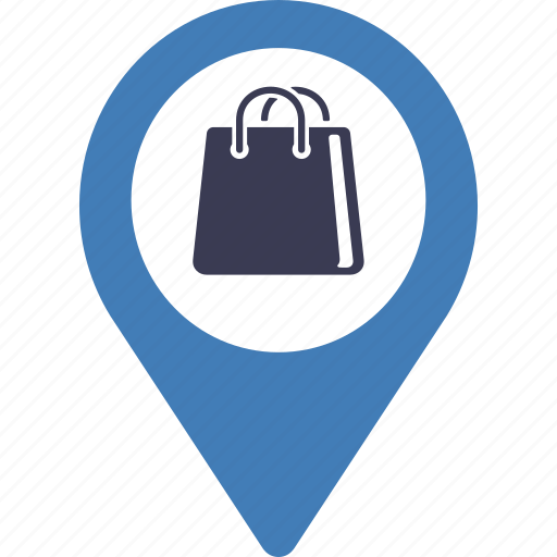 Shopping bag, location, marker, market, pin, shop, shopping icon - Download on Iconfinder