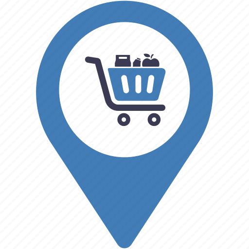 Shopping cart, location, marker, market, pin, shop, shopping icon - Download on Iconfinder