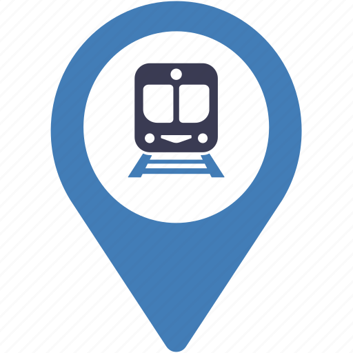 Train, station, location, pin, placeholder, map icon - Download on Iconfinder