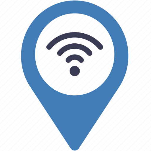 Wifi, area, internet, location, network, pin, signal icon - Download on Iconfinder
