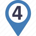 four, formula, location, number, track, navigation, pin