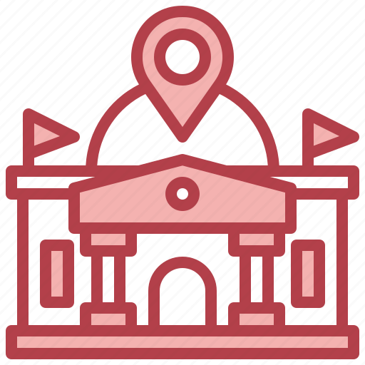 Government, building, pin, place, location icon - Download on Iconfinder