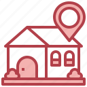home, location, pin, placeholder, delivery, house