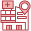 hospital, medical, building, location, pin, placeholder 