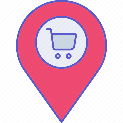 Shopping market location, destination, location, map, navigation, shopping, supermarket icon - Download on Iconfinder