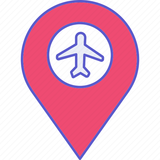 Airport location, airport, destination, location, map, navigation icon - Download on Iconfinder