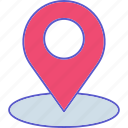 destination, location, map, navigation, pin