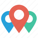 gps, location pins, locations, map pins, marker, navigation, pins