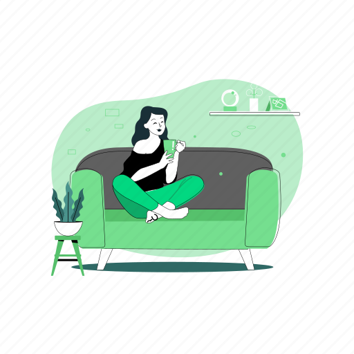 Distancing, lockdown, lifestyle, outbreak, stay home, remote, stay illustration - Download on Iconfinder
