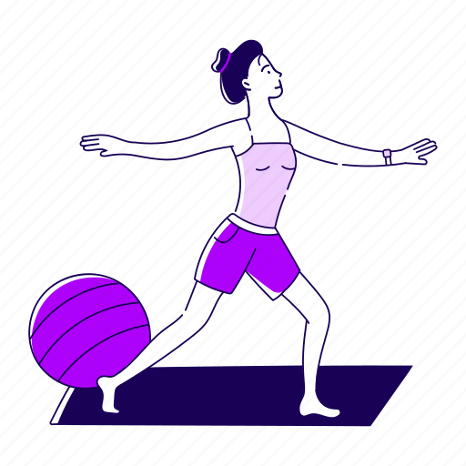 Stretching, fitness, exercise, training, workout, sport, health illustration - Download on Iconfinder