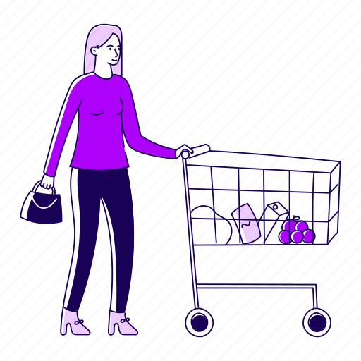 Shopping, cart, buy, shop, bag, basket, market illustration - Download on Iconfinder