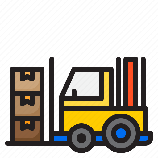 Box, delivery, folklift, package, shipping icon - Download on Iconfinder