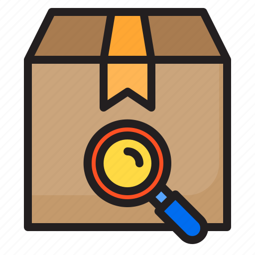 Box, delivery, package, search, shipping icon - Download on Iconfinder