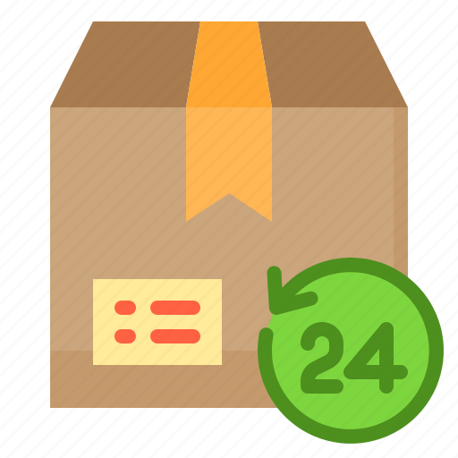 24hr, box, delivery, package, shipping icon - Download on Iconfinder