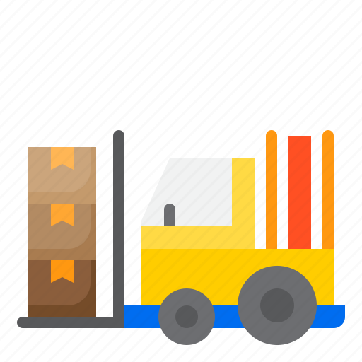 Box, delivery, folklift, package, shipping icon - Download on Iconfinder