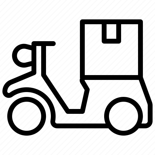 Bike, delivery, distribution, logistic, moped, motorcycle, shipping icon - Download on Iconfinder