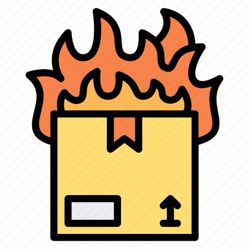 Box, delivery, fire, package icon - Download on Iconfinder